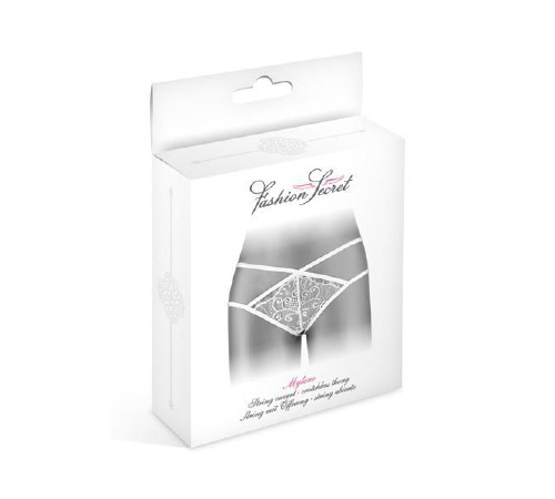 Трусики-стринги Fashion Secret MYLENE White с двойной линией бедра