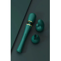 Вибратор микрофон с насадками Zalo Kyro Wand Turquoise Green