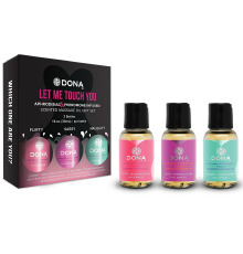 Набор массажных масел DONA LET ME TOUCH YOU с афродизиаками и феромонами