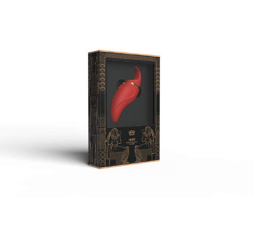 Кліторальний вібромасажер з язичком та вібрацією Zalo Hero, Wine Red