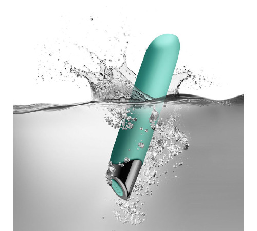 Потужний вібратор Rocks Off Chaiamo Teal, soft-touch силікон, до 3-х годин роботи, водостійкий