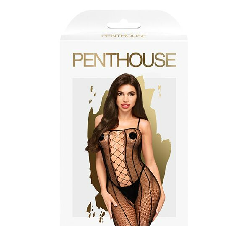 Бодистокинг со шнуровкой и вертикальными швами Penthouse - Drop-dead Tasty Black S/L
