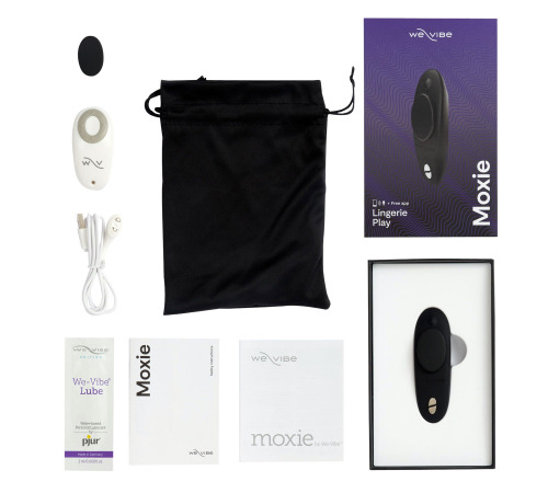 Смарт-вібратор у трусики We-Vibe Moxie Satin Black з пультом ДУ