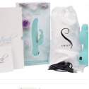 Вибратор-кролик с сенсорным управлением и ротацией Touch by SWAN - Duo Teal, глубокая вибрация