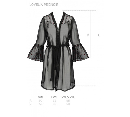 LOVELIA PEIGNOIR black S/M - Passion