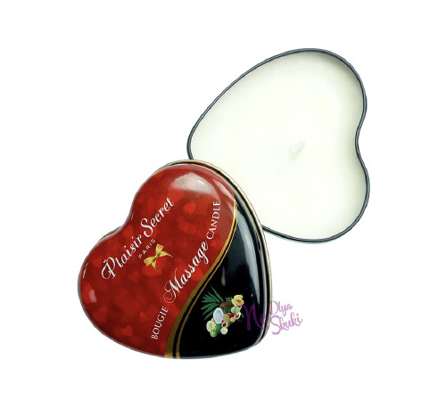 Массажная свеча-сердечко Plaisirs Secrets Exotic Fruits (35 мл)