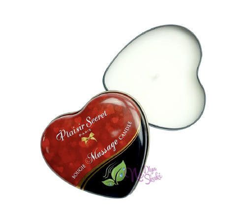 Массажная свеча сердечко Plaisirs Secrets Natural (35 мл)