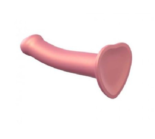 Насадка для страпона Strap-On-Me Mono Density Dildo Rose M, диам. 3,3см, однослойный силикон, гибкий