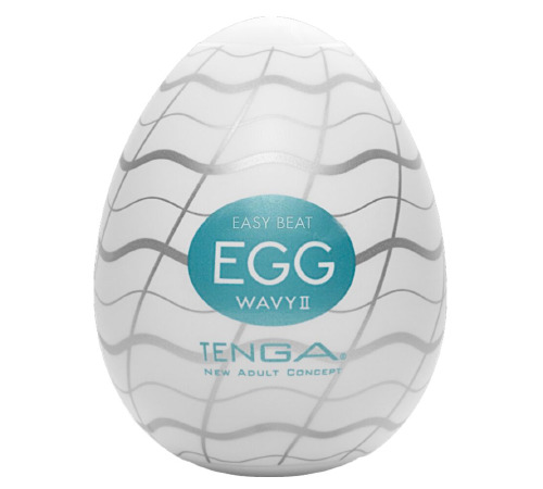 Мастурбатор-яйце Tenga Egg Wavy II з подвійним хвилястим рельєфом