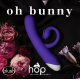 T331543 Подвійний вібратор з технологією пульсації повітря Blush HOP - OH BUNNY - MIDNIGHT