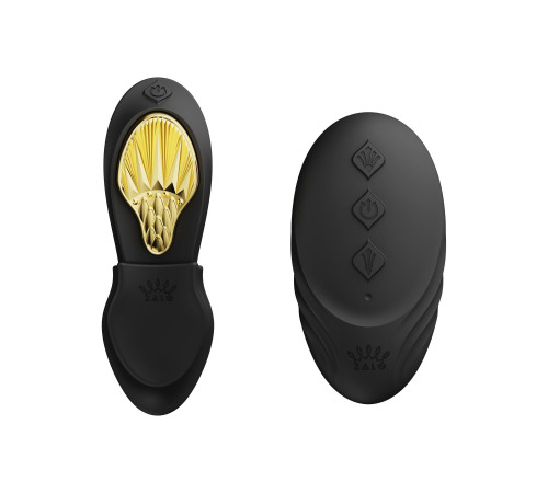 Смартвибратор в трусики Zalo — AYA Obsidian Black, насадка и пульт ДУ