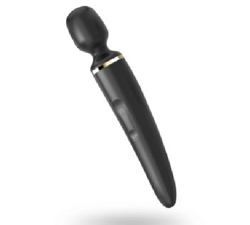 Вибромассажер Satisfyer Wand-er Woman (Black/Gold), водонепроницаемый, мощный, размер XXL