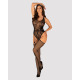 Бодистокинг Obsessive Bodystocking G324 S/M/L black, силуэтный рисунок