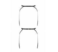 Пояс-стрепи з підв'язками для панчох MEGGY GARTER BELT black L/XL - Passion Exclusive