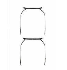 Пояс-стрепы с подвязками для чулок MEGGY GARTER BELT black L/XL - Passion Exclusive