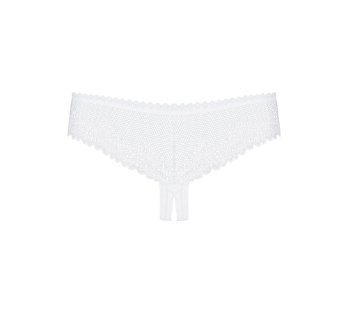 Кружевные трусики с доступом Obsessive Alabastra S/M, белый