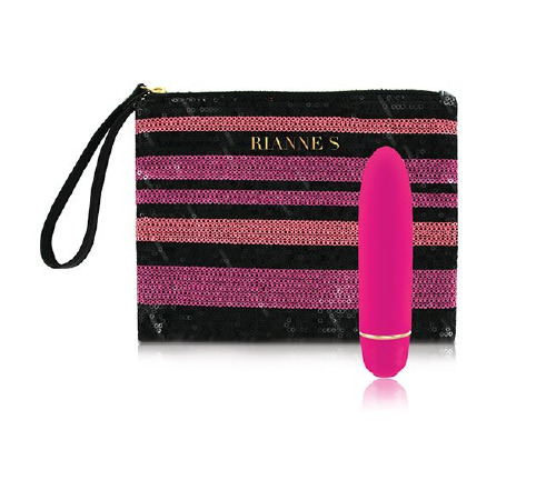 Вібропуля RIANNE S – Classique Vibe міні-вібратор на 7 режимів, чохол-косметичка French Rose