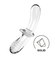 Двусторонний стеклянный дилдо Satisfyer Double Crystal Transparent, боросиликатное стекло, унисекс