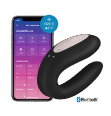 Смарт-вибратор для пар Satisfyer Double Joy Black с широким клиторальным стимулятором