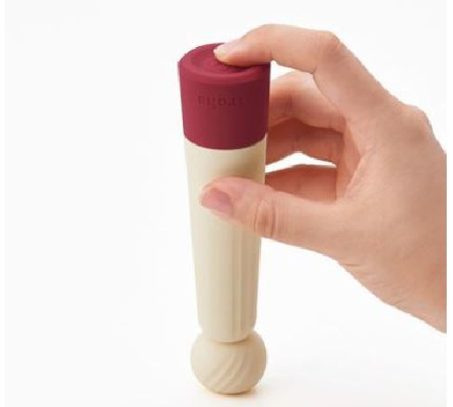 Минивибратор IROHA RIN Akane с экстра мягким кончиком, 4 режима работы, на батарейках