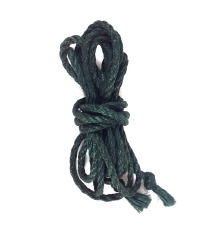 Джутовая веревка BDSM 8 метров, 6 мм, цвет зеленый