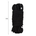 Веревка для BDSM MAI Bondage Rope Black, длина 10 м, диаметр 6,5 мм, полиэстер