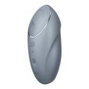 Вибростимулятор-пульсатор Satisfyer Tap & Climax 1 Bluegrey, эффект постукивания пальцем, 2 мотора