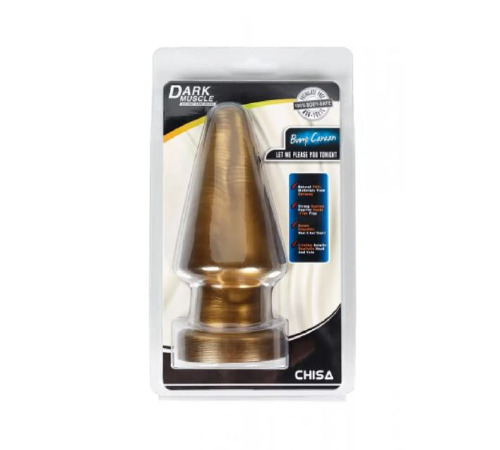 Велика анальна пробка Chisa Dark Muscle Gold
