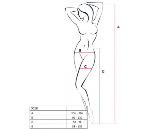 Эротические колготки-бодистокинг Passion S012 white, имитация чулок, пояса и ажурных трусиков