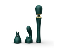 Вибромассажер с насадками Zalo — Kyro Wand Turquoise Green