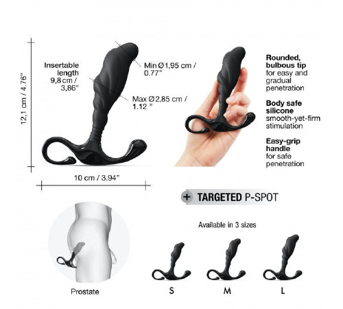 Ручний ергономічний масажер простати Dorcel Expert P size M