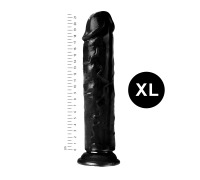 Гелевый реалистичный фаллоимитато Denis размер XL, Длина 21,5 см, Диаметр 4.4 см, Черный