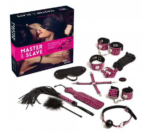 Набор БДСМ  10 предметов Master & Slave, Pink Leopard