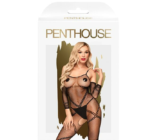 Бодистокинг с контрастным узором Penthouse - Under Arrest Black S/L