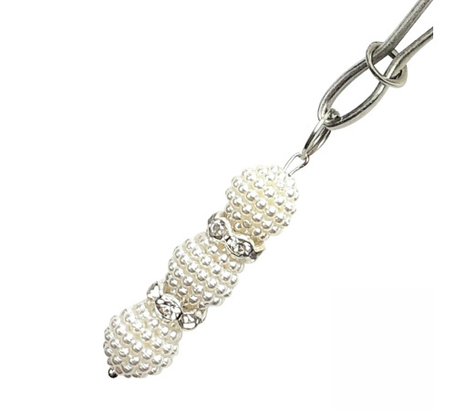 Затискачі для сосків прямі з Білими намистинками