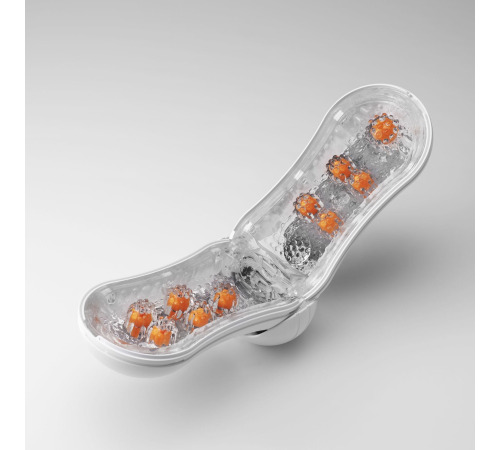 Мастурбатор Tenga FLIP ORB - Orange Crash, с изменяемым сжатием, со стимулирующими  шариками внутри