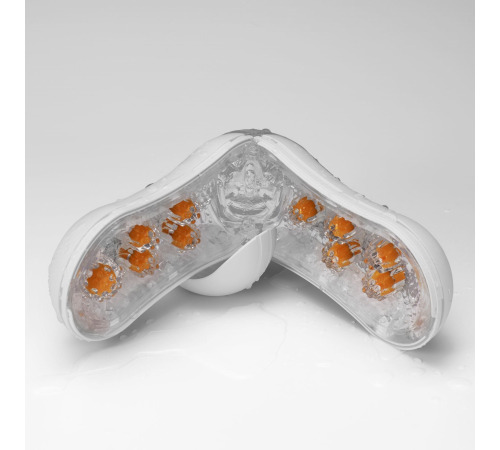 Мастурбатор Tenga FLIP ORB - Orange Crash, с изменяемым сжатием, со стимулирующими  шариками внутри