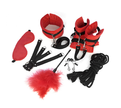 Набір БДСМ Art of Sex - Soft Touch BDSM Set, 9 предметів, Червоний