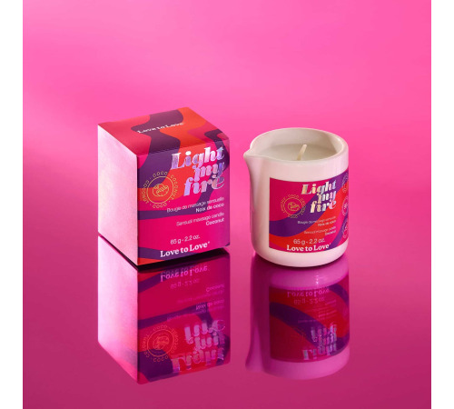 Масажна свічка Love To Love LIGHT MY FIRE Coconut (65 мл)