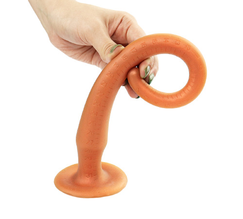 Силіконова анальна пробка довга, тілесна, 30 см