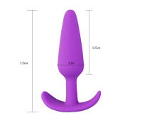 Анальний затор Velvet Bullet L, оксамитовий силікон, колір Фіолетовий
