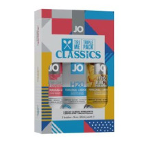 Набор System JO Tri-Me Triple Pack - Classics (3 х 30 мл) водная, силиконовая и вкусовая смазки