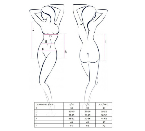 Боди CHARMING BODY black L/XL - Passion