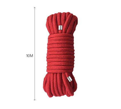 Веревка для BDSM MAI Bondage Rope Red, длина 10 м, диаметр 6,5 мм, полиэстер
