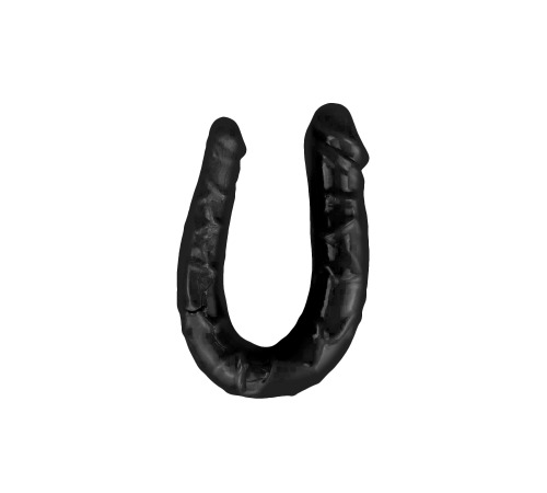 Фаллоимитатор двухсторонний, гелевый, черный, диаметр 33мм и 27мм