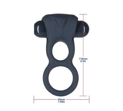 Двойное эрекционное кольцо Lux Active – Triad – Vibrating Dual Cock Ring, с вибропулей и пультом ДУ 