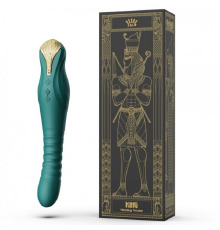 Вибромассажер с фрикциями и управлением со смартфона  ZALO KING, Turquoise Green
