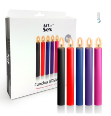 Набор восковых свечей Art of Sex Thin 10 см (5 шт), низкотемпературные, тонкие