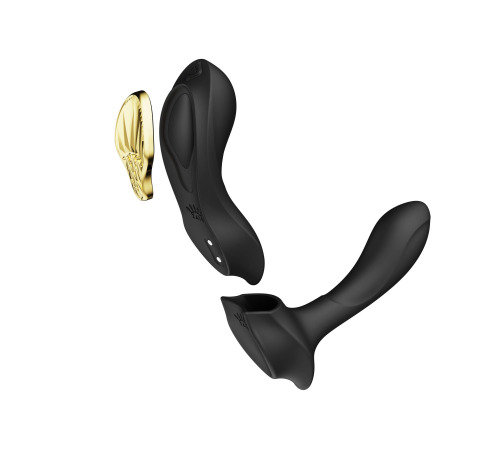 Смартвибратор в трусики Zalo — AYA Obsidian Black, насадка и пульт ДУ