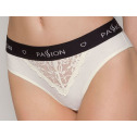 Трусики с широкой резинкой и кружевом Passion PS001 PANTIES ecru, size XL